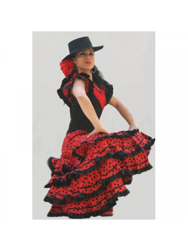 Disfraz de Sevillana Roja para mujer adulta
