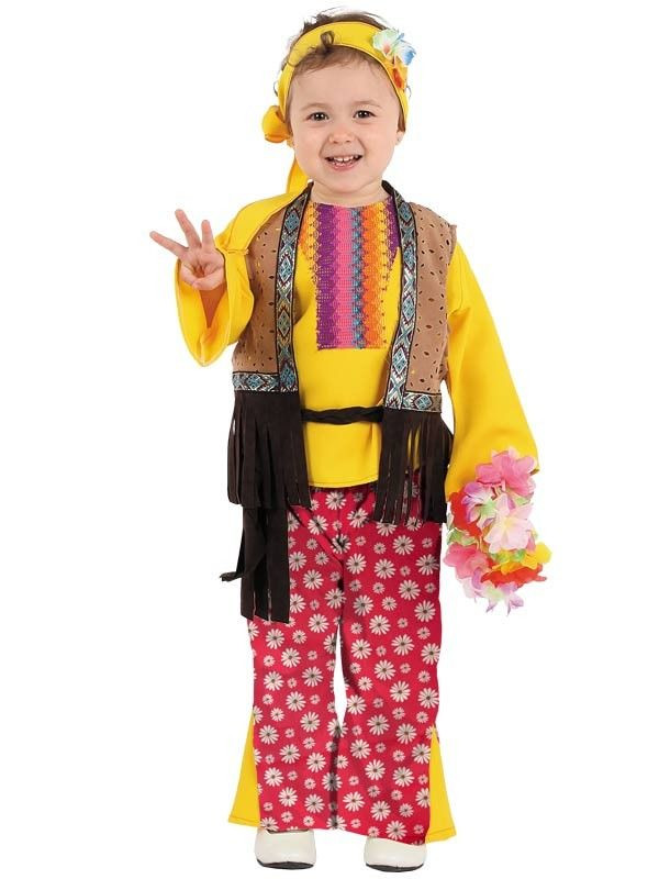 bruja secundario carrete Disfraz hippie bebe niña - Comprar en Tienda Disfraces Bacanal