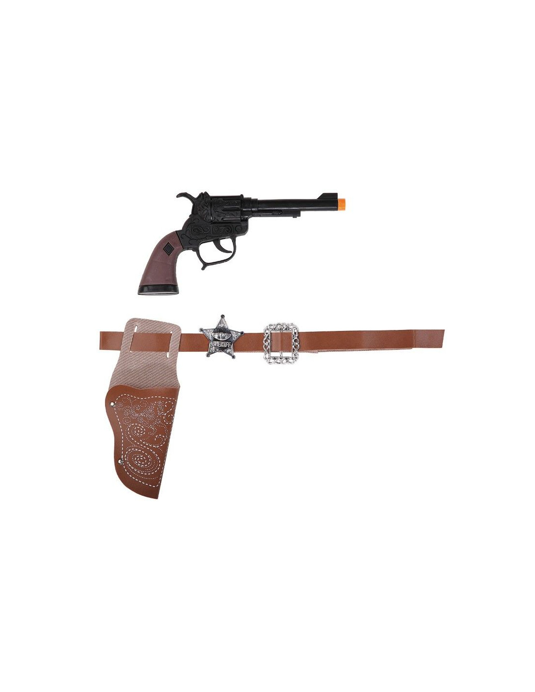 2 Pistolas con Cartucheras y Estrella 20 cm