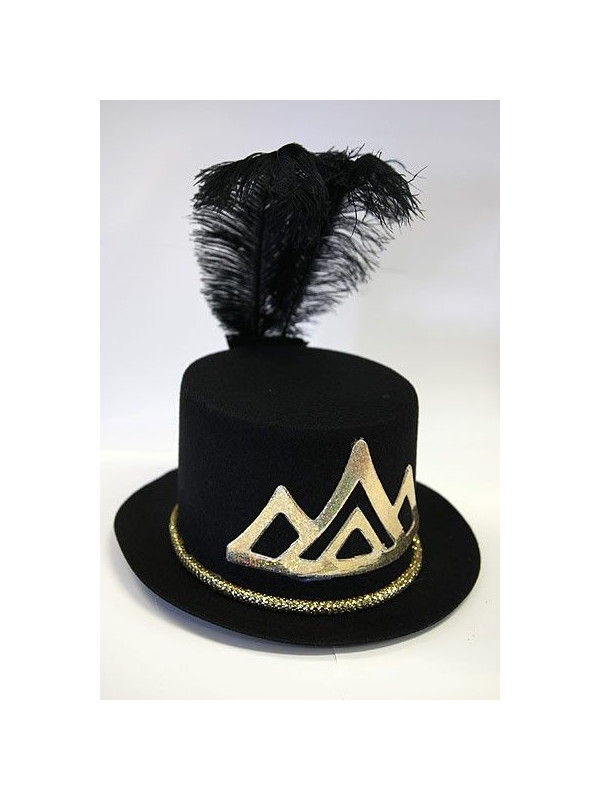 Sombrero de fiesta negro y dorado
