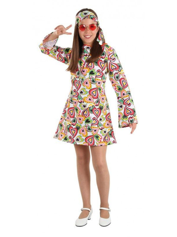 Perforar Sinewi robo Disfraz hippie años 70 niña - Comprar en Tienda Disfraces Bacanal