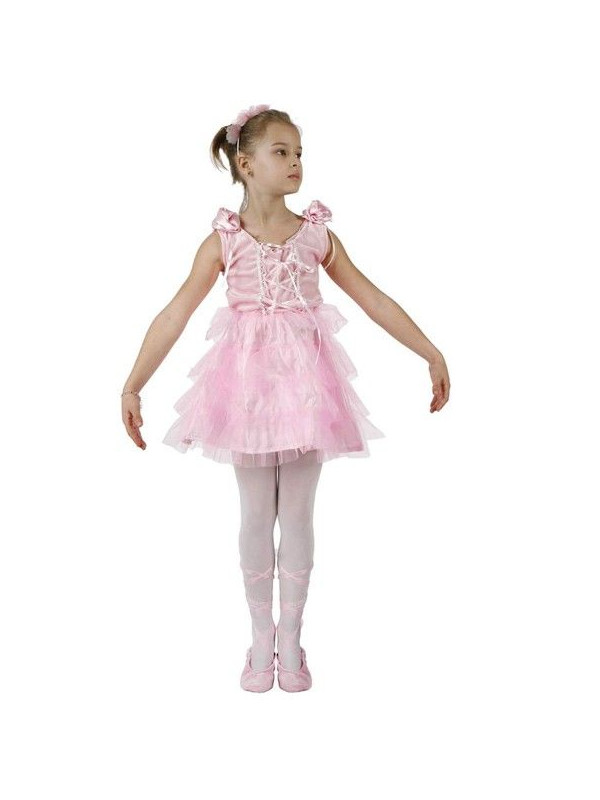 Disfraz de bailarina con tutú rosa, disfraz de cortina para niños, traje de  bailarina mono elástico brillante, juego de simulación de bailarina para  niña -  España