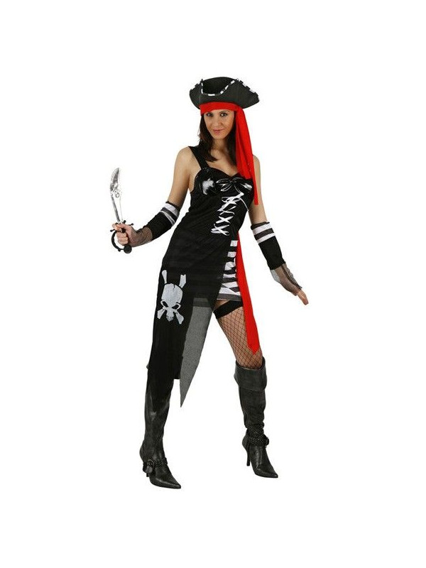 Yo Agencia de viajes celebrar Disfraz corsaria pirata calavera - Comprar en Tienda Disfraces Bacanal