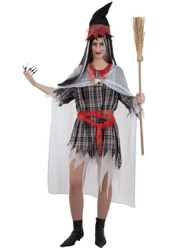 Disfraz de Bruja a rayas Mujer - Comprar en Tienda Disfraces Bacanal
