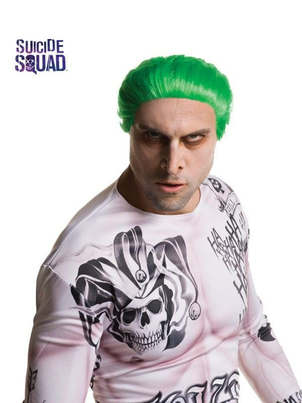 vendaje vecino bordado Peluca de Joker Escuadrón Suicida - Comprar en Tienda Disfraces Bacanal