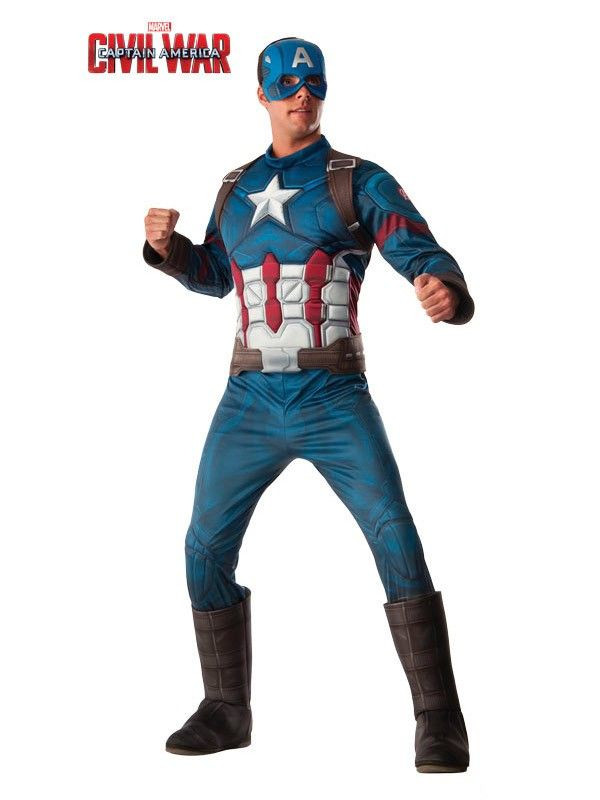 mezcla grandioso semiconductor Disfraz de Capitán América Deluxe adulto - Comprar en Tienda Disfraces  Bacanal