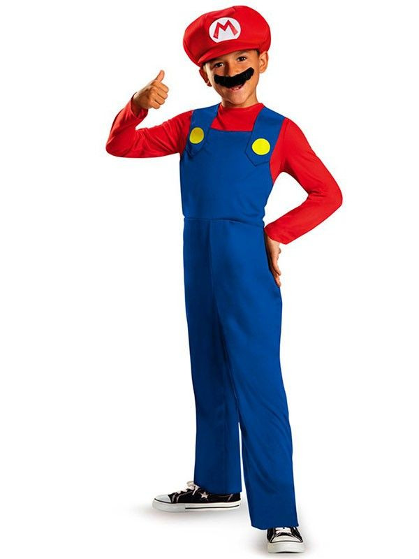 Tranvía Helecho En detalle Disfraz Mario Bros para niño - Comprar en Tienda Disfraces Bacanal