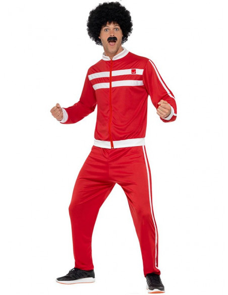 visto ropa Clásico antecedentes Disfraz chándal rojo años 80 hombre - Comprar en Tienda Disfraces Bacanal