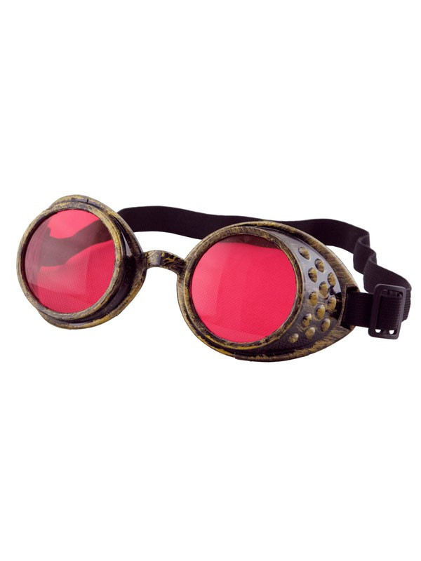 Gafas Steampunk rojas - Comprar en Tienda Disfraces Bacanal
