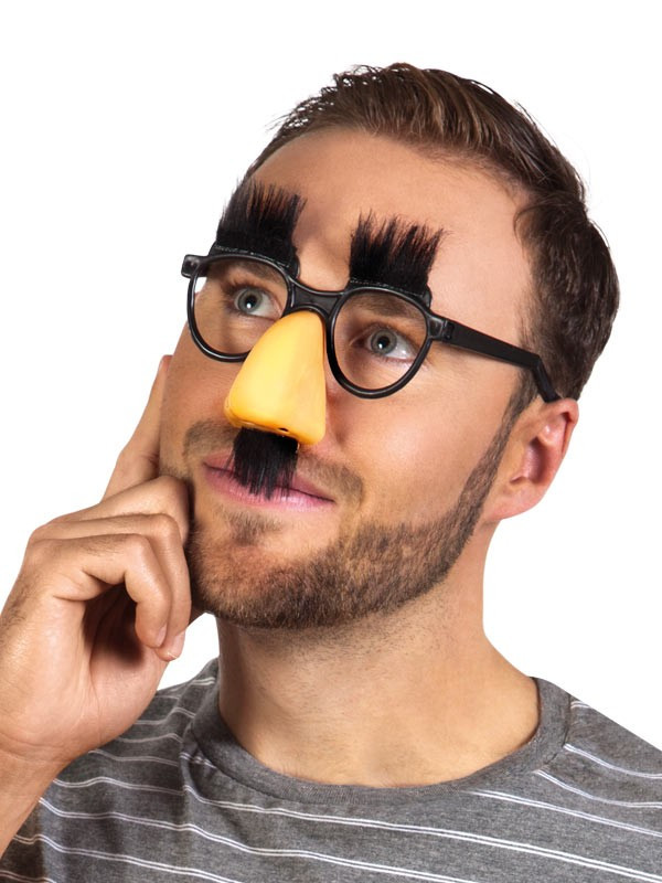 Gafas con nariz y bigote peludas