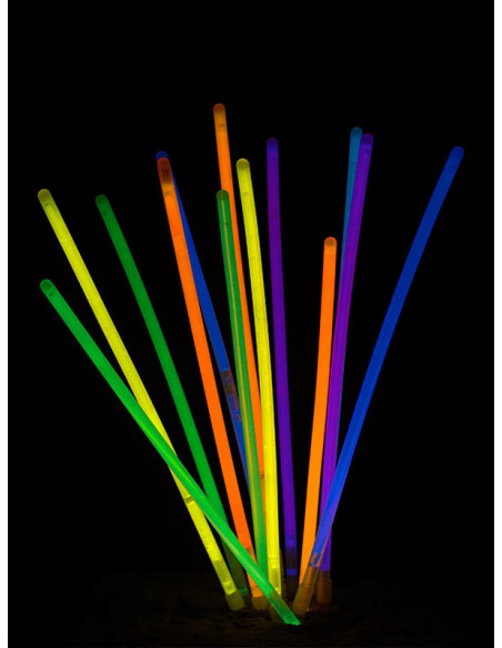 Pulseras luminosas fluorescentes 50 unidades - Comprar en Tienda Disfraces  Bacanal
