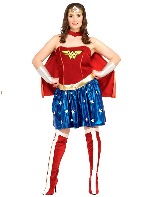 Perú Trueno Animado Disfraz Wonder Woman talla grande - Comprar en Tienda Disfraces Bacanal
