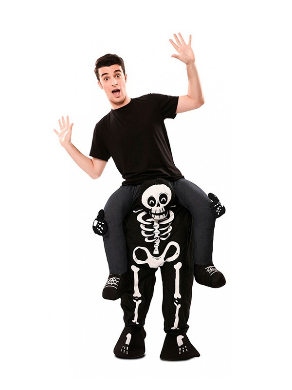 Disfraz de esqueleto a hombros