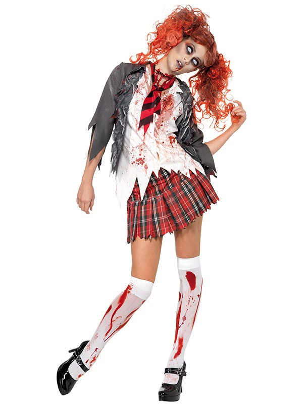 Norteamérica Seminario adolescente Disfraz de colegiala zombie para mujer - Comprar en Disfraces Bacanal
