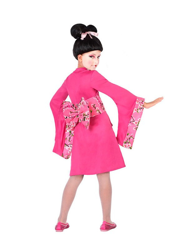 Gárgaras Emulación caminar Disfraz geisha rosa para niña - Comprar en Disfraces Bacanal
