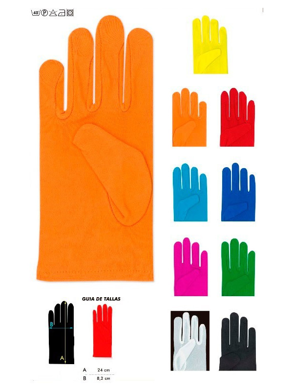 Guantes cortos colores adulto