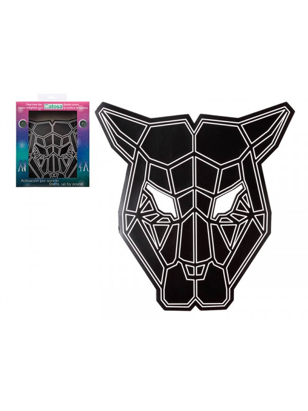 Máscara pantera negra con luz