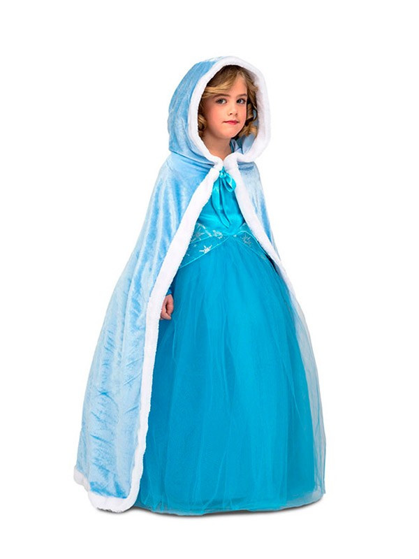Capa princesa azul infantil