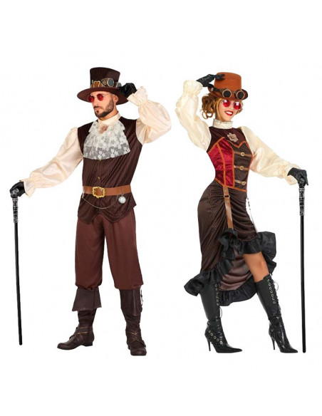 Disfraz En Pareja De Steampunk Marr N Comprar En Disfraces Bacanal