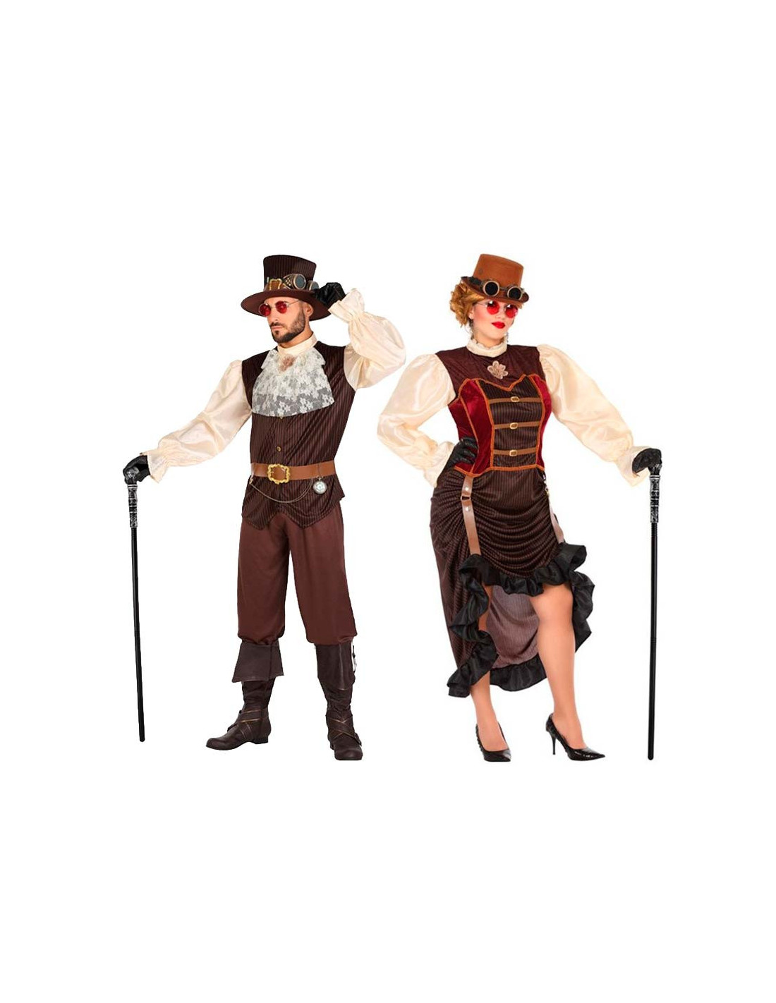 Disfraz En Pareja De Steampunk Marr N Comprar En Disfraces Bacanal