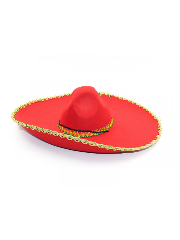 Sombrero mexicano rojo