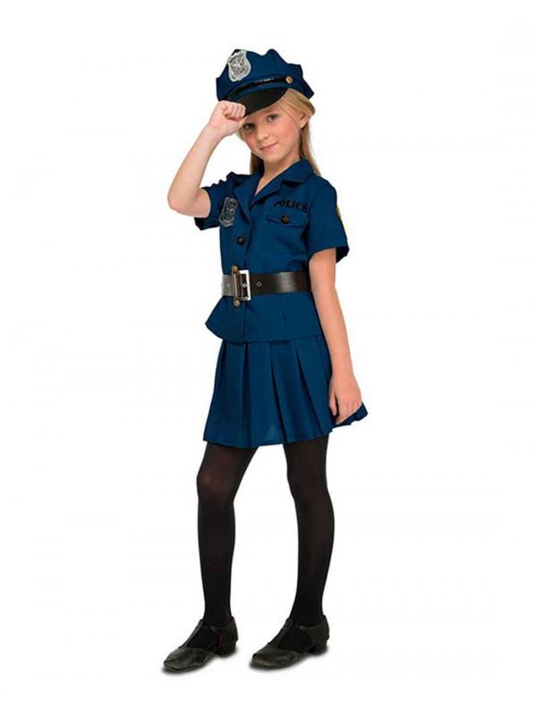 Cayo Apellido ética Disfraz de policia chica infantil. Comprar disfraces de Profesiones.