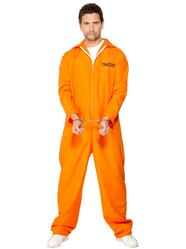 Comprar Disfraz de Prisionero Naranja adulto - Disfraces de Policias y  Presos para Hombres