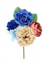 Ramillete flores flamenca azul