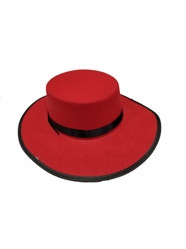 Sombrero de Copa para Fiesta o Disfraz Color Rojo