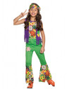 Disfraz hippie flores para niña
