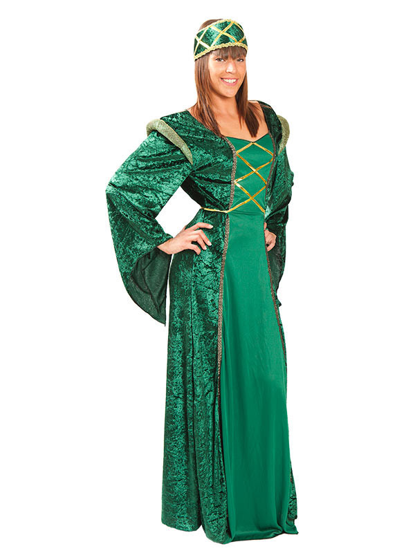 Mujer En Vestido Medieval Verde Imagen de archivo - Imagen de asesino,  verde: 95830399