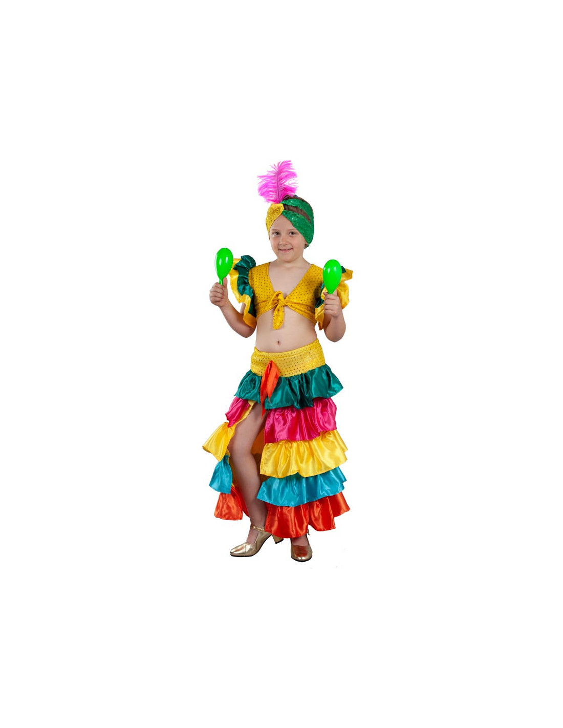 Disfraz Rumbera de colores niña - Comprar en Tienda Disfraces Bacanal