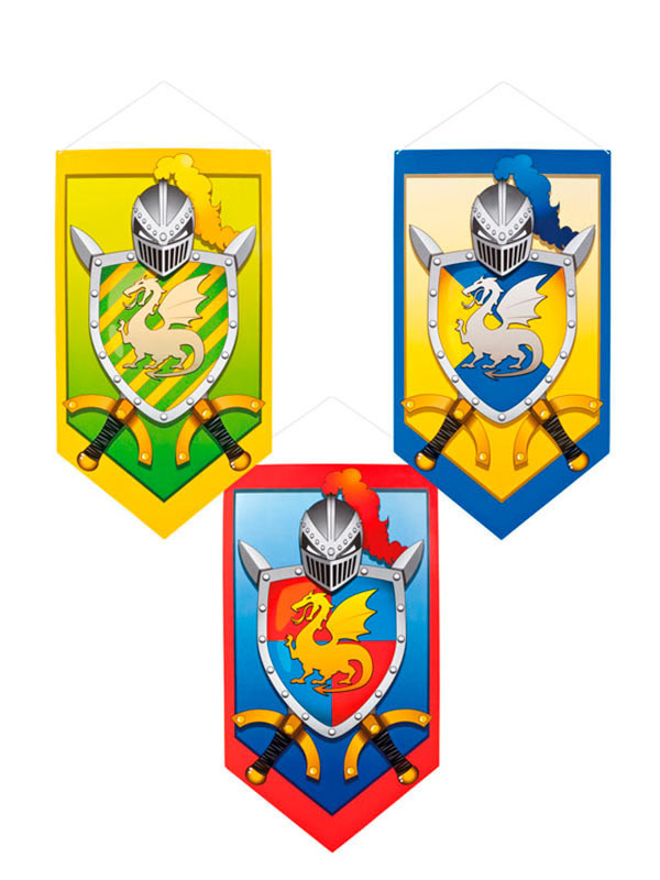 Estandarte escudo medieval