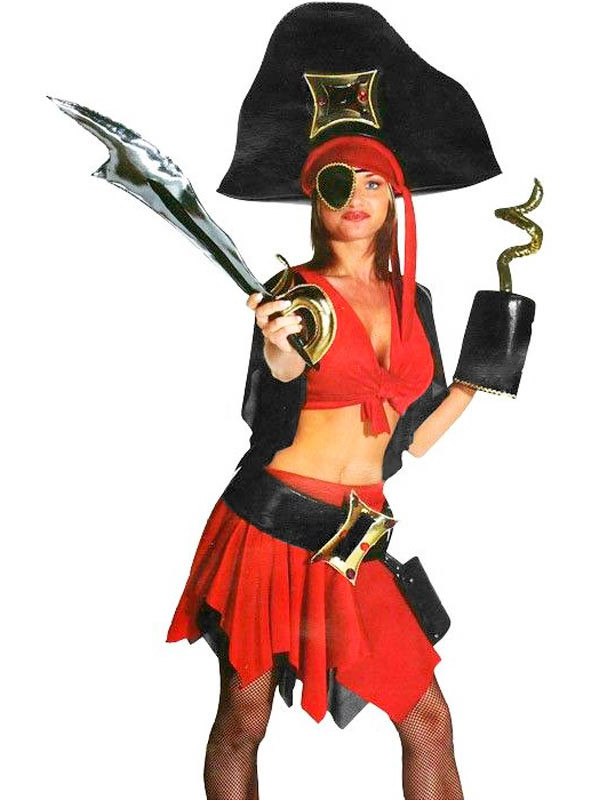 Disfraz de pirata chica lujoso