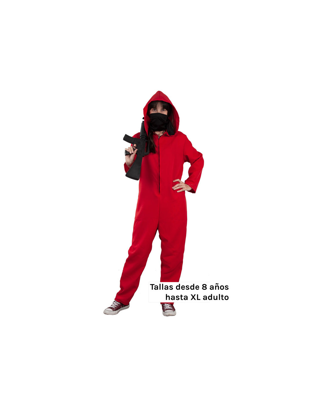 Disfraz de Mono Rojo con Capucha para Adulto