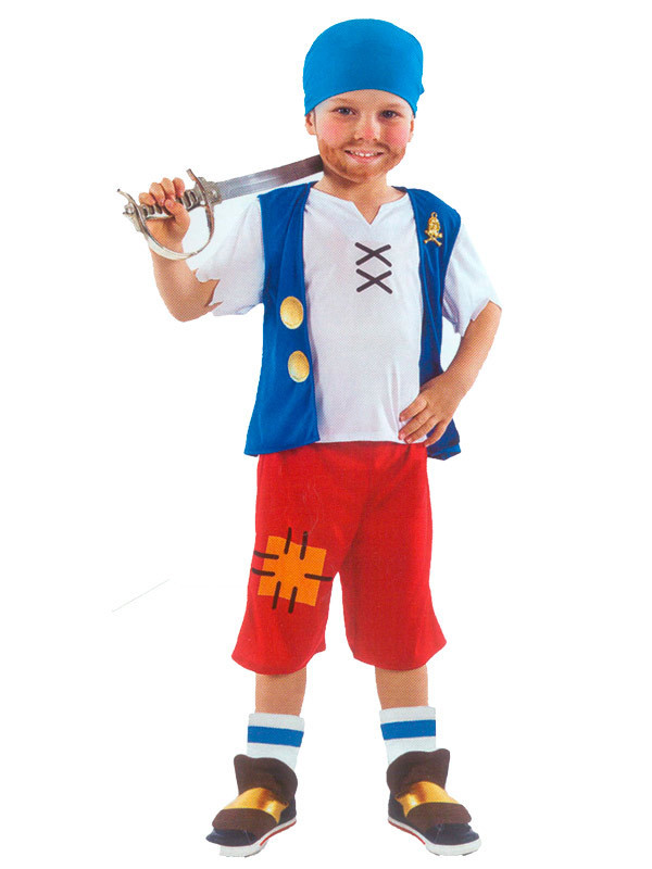 Disfraz pirata azul infantil