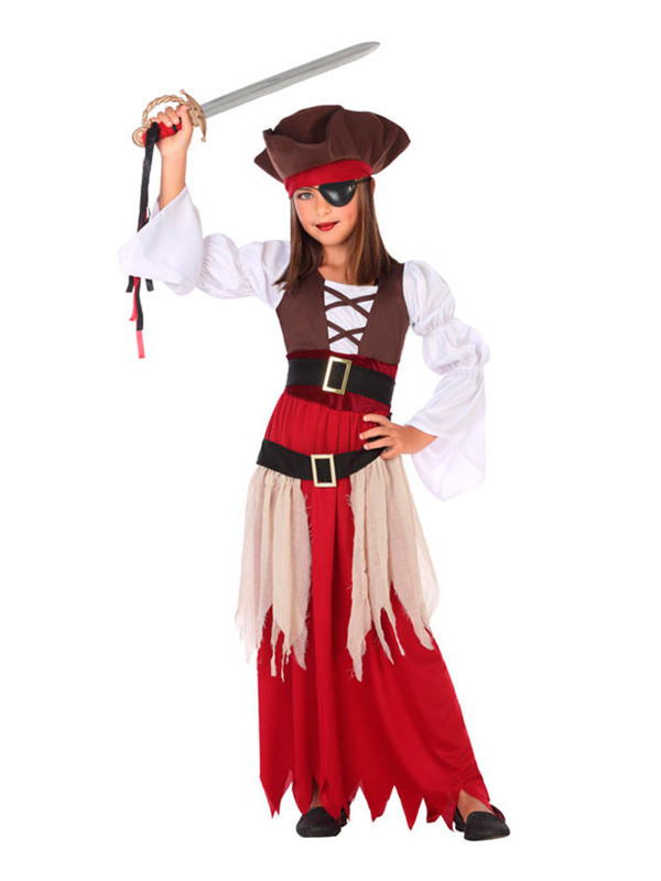 Disfraz pirata bandida para niña