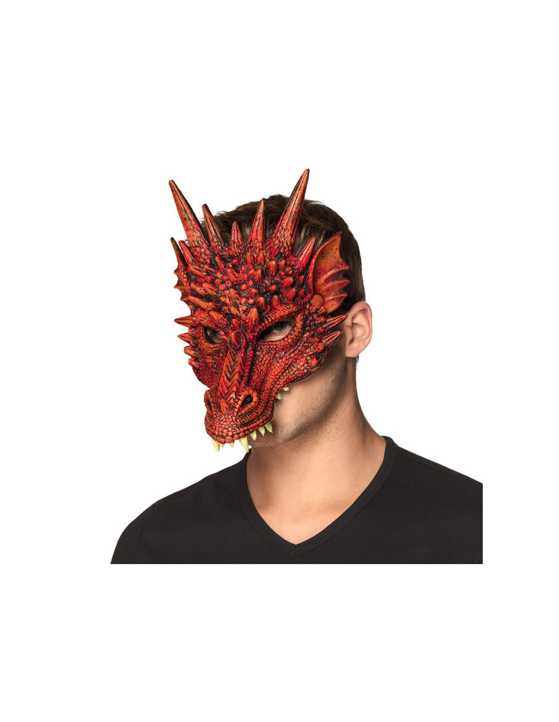 Máscara de dragón rojo - Envío en 24h|Comprar en Disfraces Bacanal