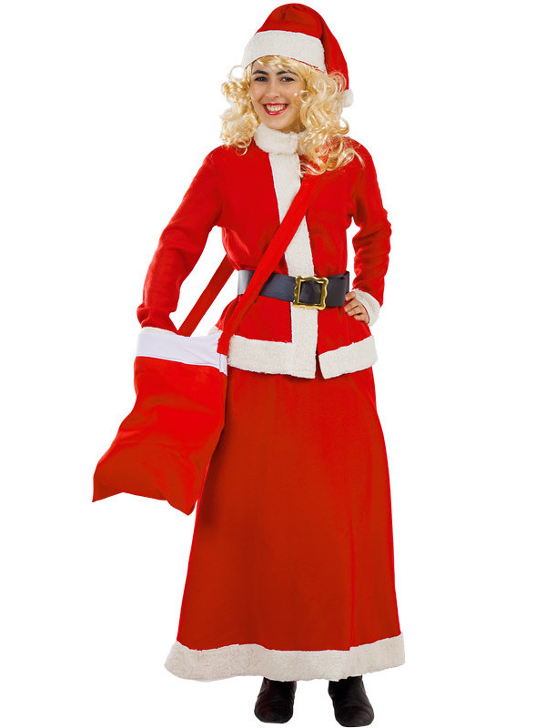 Cumplimiento a Residente juego Disfraz de Mamá Noel largo mujer - Comprar en Disfraces Bacanal