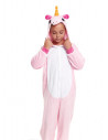 Disfraz unicornio rosa kigurumi infantil