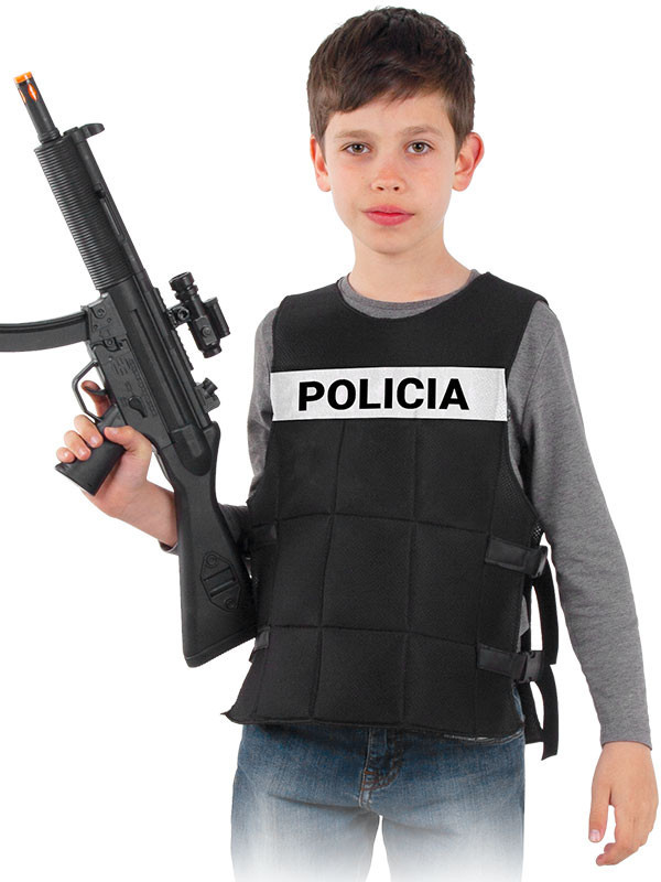 Comprar DISFRAZ POLICIA CHALECO AZUL HOMBRE Online - Tienda de