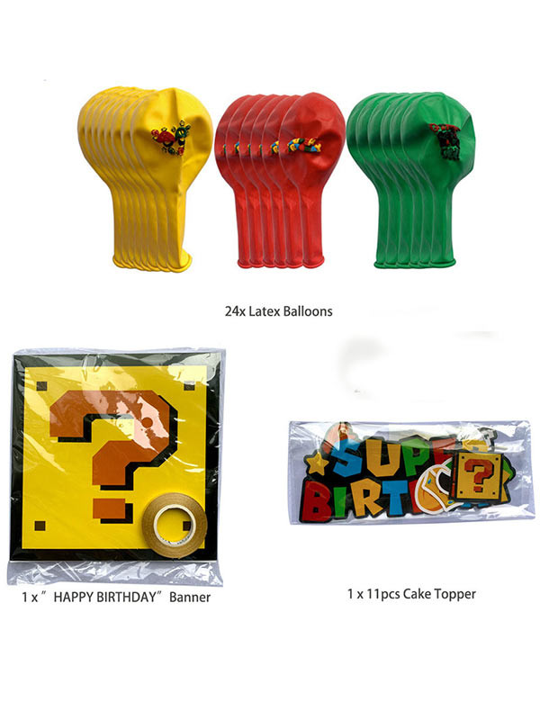 Decoración y accesorios para Cumpleaños de Super Mario Bros✔️ Ideas  originales. Envío en 24h. Tienda Online. . ✓.  Artículos de decoración para Fiestas.