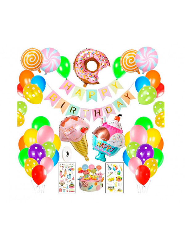 Refinería Moderador descuento Pack decoración cumpleaños Candy Crush - Envío 24h|Disfraces Bacanal