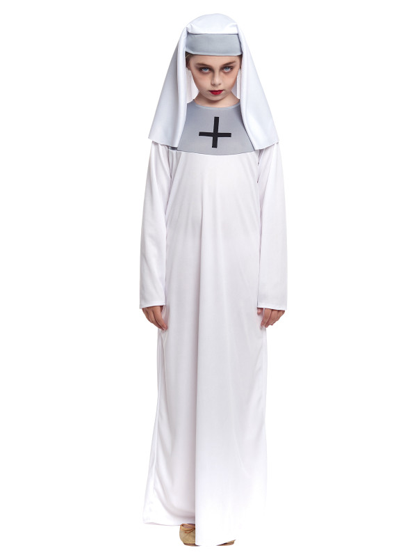 Disfraz monja blanca para niña