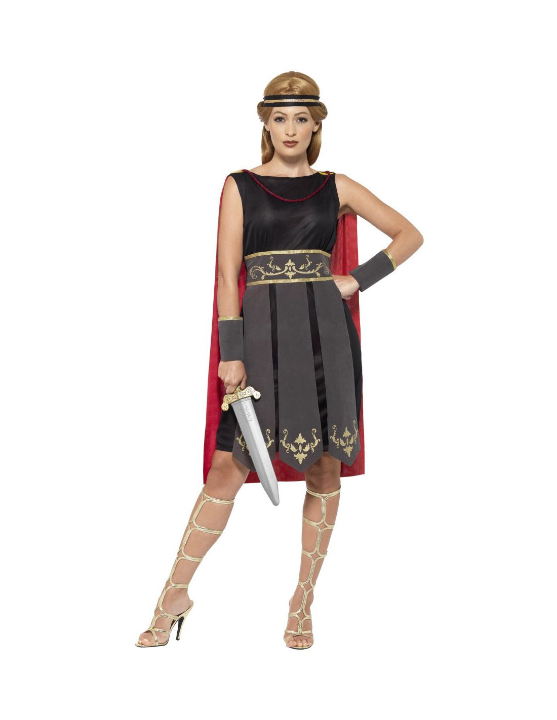 de primera categoría Ocultación impulso Disfraz romana gladiadora con capa - Compra Disfraces Bacanal