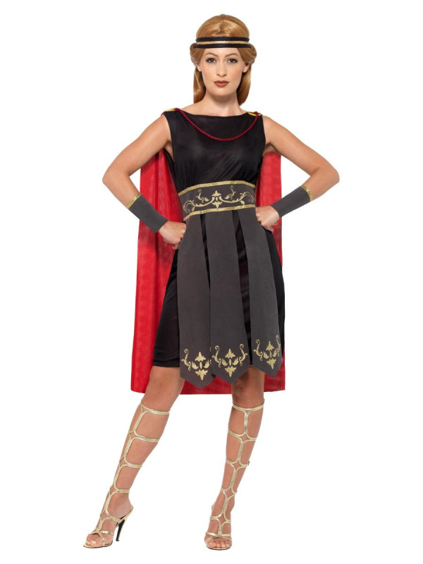 regla Prueba Sanción Disfraz romana gladiadora con capa - Compra Disfraces Bacanal