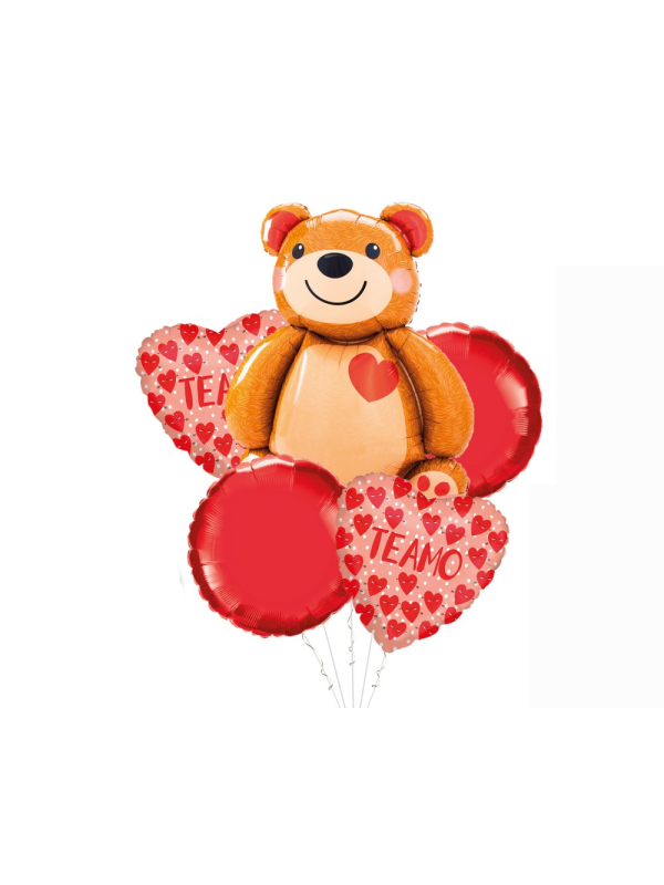 Set globos oso enamorado