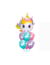 Set globos unicornio