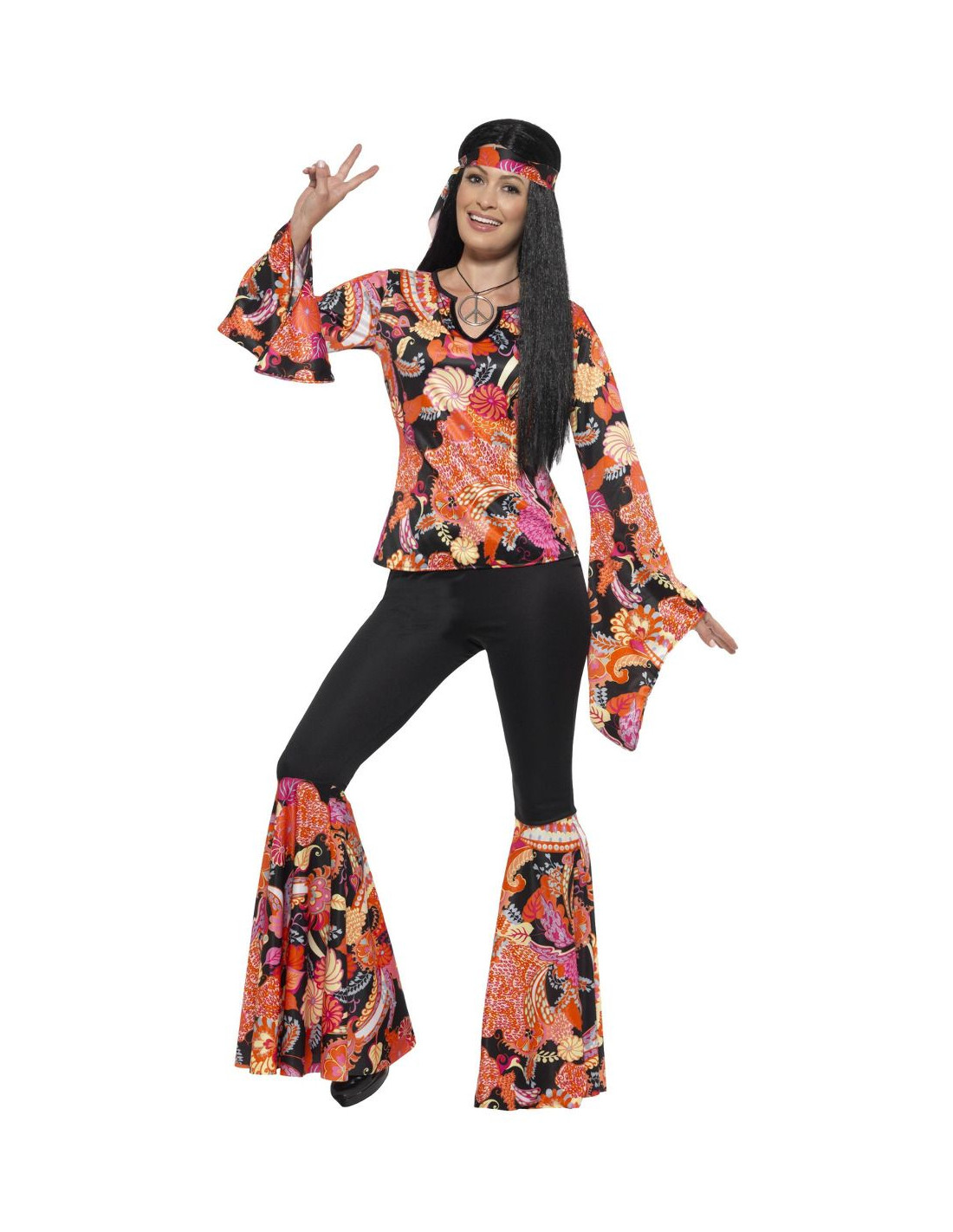 Triplicar Dolor menú Disfraz chica hippie para mujer - Disfraces Bacanal|Envío 24h