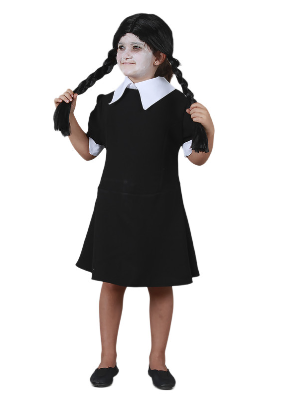 Ropa Ropa para niño Disfraces Miércoles Addams Vestido camisa 